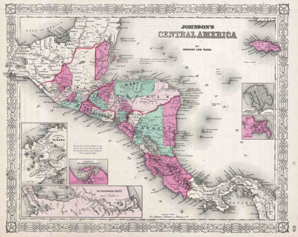 Johnson's Map of Central America