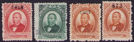 1879 Foreign issue. All these stamps are genuine but the overprints are false