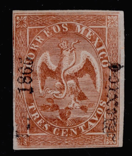 1866 Tres Centavos Eagle