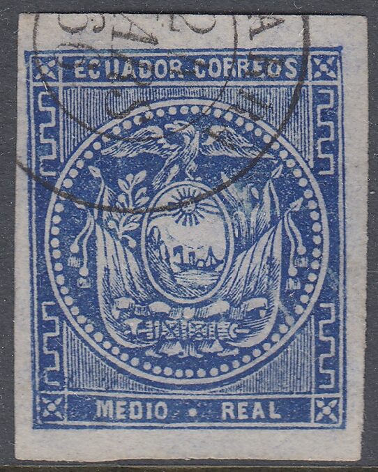 Ecuador 1865-72 Half Real Ultramarine